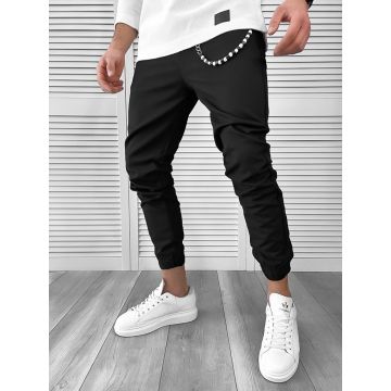 Pantaloni barbati casual negri 7182  H1