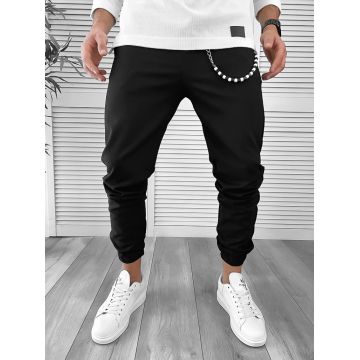 Pantaloni barbati casual negri 7182  H1