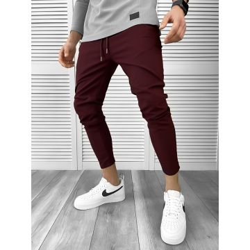 Pantaloni barbati casual regular fit grena 7086 P18-3.2