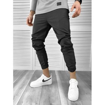 Pantaloni barbati casual regular fit gri inchis 7182 P19-4.2
