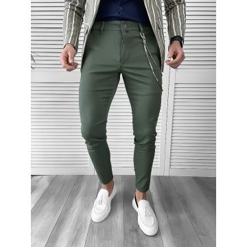Pantaloni barbati eleganti kaki 7193 O1-4.2