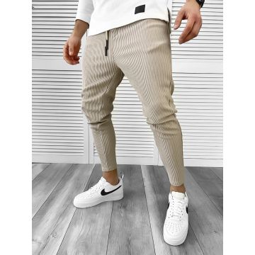 Pantaloni de trening bej conici 971 P18-5.3