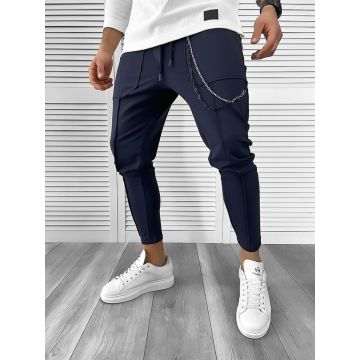 Pantaloni de trening bleumarin conici 10142 D4-3.2