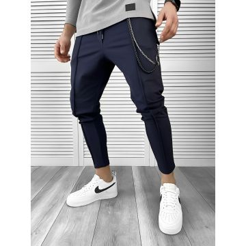 Pantaloni de trening bleumarin conici 10274 19-5*