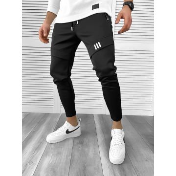 Pantaloni de trening negri conici 10230 Y