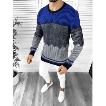 Pulover barbati gros slim fit bleumarin ZR T3626 105-3 /110-4 E~