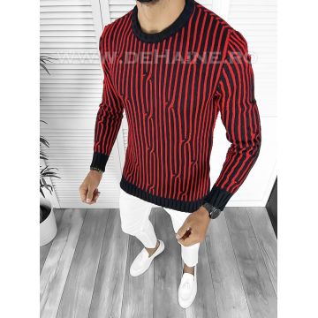 Pulover barbati gros slim fit grena T3575 U4-1 i2-4