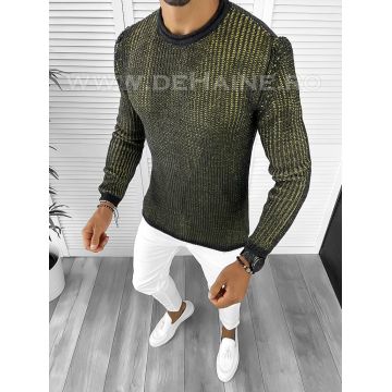 Pulover barbati gros  slim fit gri T3544 83-1