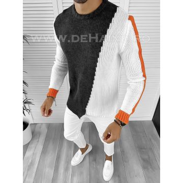 Pulover barbati gros slim fit gri T3619 13-4
