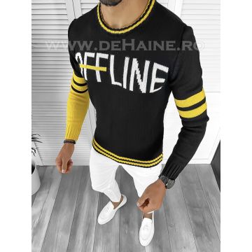 Pulover barbati gros slim fit negru ZR T3609   I4-6
