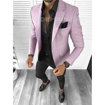 Sacou barbati roz slim fit B8285  P20-2.3