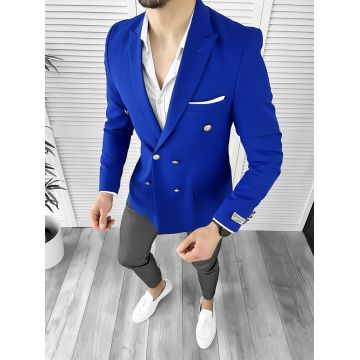 Sacou barbati slim fit albastru 041 31-1.1