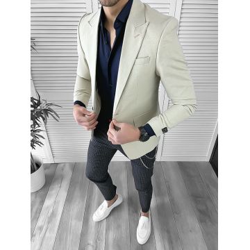Sacou barbati slim fit bej 10126 128