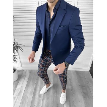 Sacou barbati slim fit bleumarin 10125 E