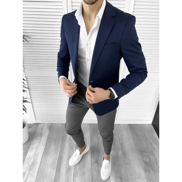 Sacou barbati slim fit bleumarin 10272 E 99-1.5 ~