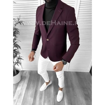 Sacou barbati slim fit grena B9747  P18-1.1