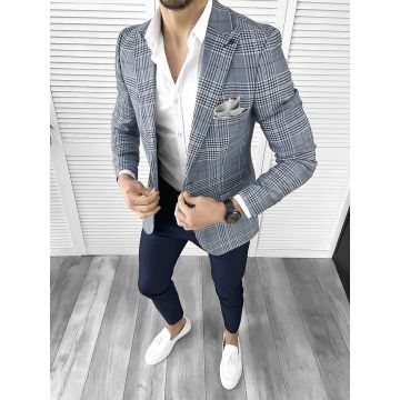 Sacou barbati slim fit in dungi 1041  i6-6