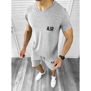 Trening barbati gri deschis pantaloni + tricou 10589 P19-1.3