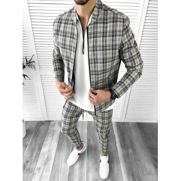 Trening barbati slim fit Pantaloni + Hanorac 10277 N8-3.1