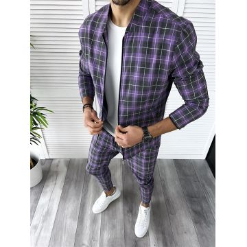 Trening barbati slim fit Pantaloni + Hanorac B9862  O2-4.2