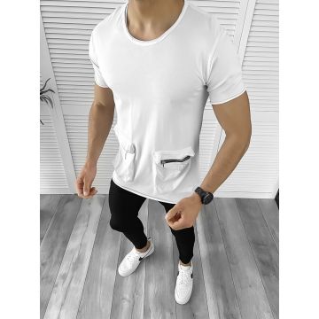Tricou barbati alb slim fit Vagabond B1942  N1-5.2