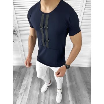 Tricou barbati bleumarin slim fit Vagabond B1955   O1-3.1