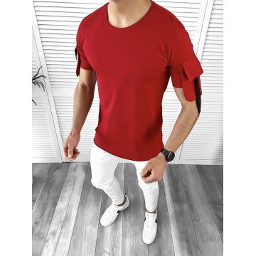 Tricou barbati rosu slim fit Vagabond B1962  O6-7.3