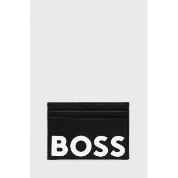 BOSS carcasa cardului barbati, culoarea negru