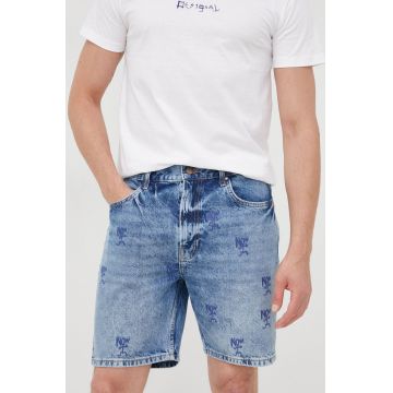 Desigual pantaloni scurti jeans barbati,