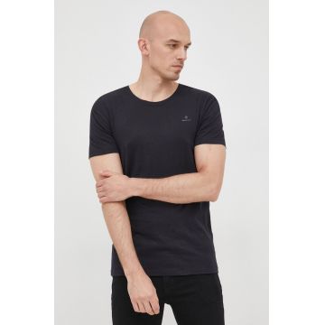 Gant tricou din bumbac culoarea negru, neted