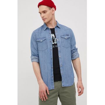 Superdry camasa din bumbac barbati, cu guler clasic, regular