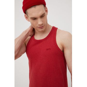 Superdry tricou din bumbac culoarea rosu