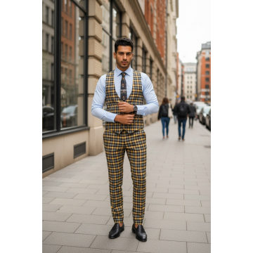 Compleu barbati  Vesta + Pantaloni A4275 V5-4