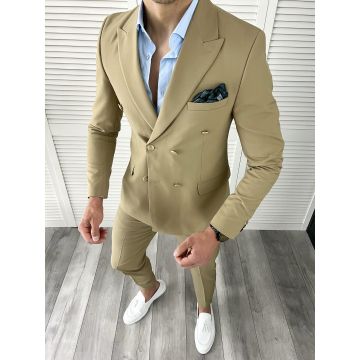 Costum barbati slim fit in sacou + pantaloni 11738 122-2
