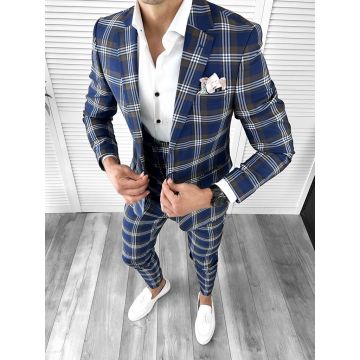 Costum barbati slim fit + Vesta B4226 Y12-2