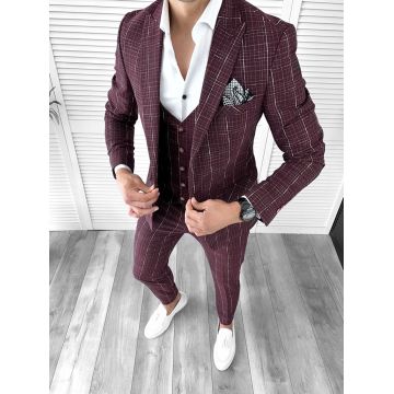 Costum barbati slim fit + Vesta GRENA B5361 O1-3.1