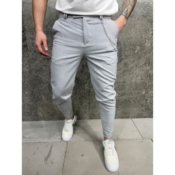 Pantaloni barbati casual gri + lant 12096 11-6.2