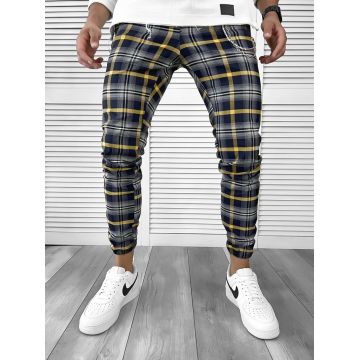 Pantaloni barbati casual in carouri 11951 I15-5 /s3