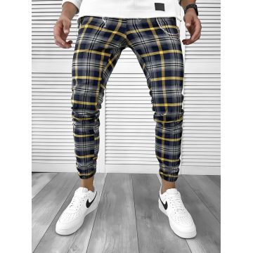 Pantaloni barbati casual in carouri 11951 B2-6**