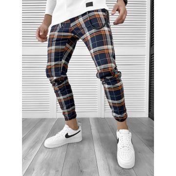 Pantaloni barbati casual in carouri 11952 i6-5.2**