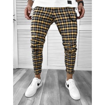 Pantaloni barbati casual in carouri 11960 B4-5.1