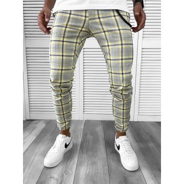 Pantaloni barbati casual in carouri 12121 y14-4