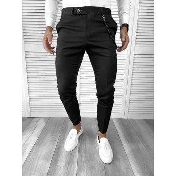 Pantaloni barbati eleganti negri 12133 D5*