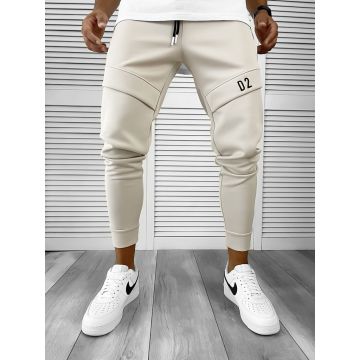 Pantaloni de trening bej conici 12180 O3-3.3