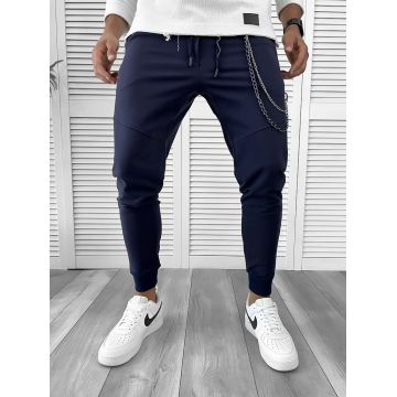 Pantaloni de trening bleumarin conici 12113 28-4.1*