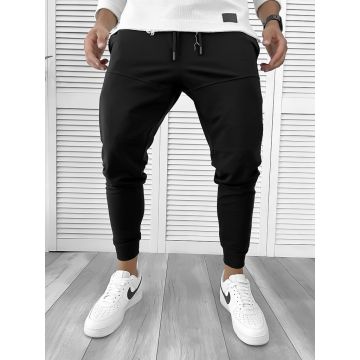 Pantaloni de trening negri conici 12110 S5-4