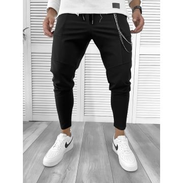 Pantaloni de trening negru conici 12108 19-2.3*