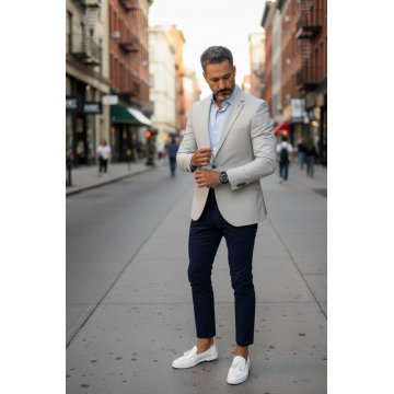 Sacou barbati slim fit gri 020 88-2.3