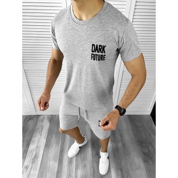 Trening barbati gri pantaloni + tricou 11699 D4-5.4