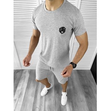 Trening barbati gri pantaloni + tricou 11701 53-1*